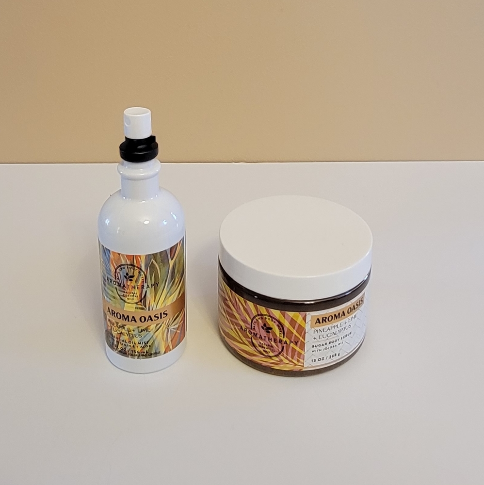 Bath & Body Works Aromatherapy Aroma Oasis "Pineapple+Lime+Eucalyptus" Set